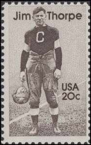 1984 Jim Thorpe Football, Track Single 20c Postage Stamp, Sc# 2089, MNH, OG