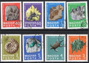 Thematic stamps HUNGARY 1969 MINERALS 2463/70 used