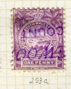 NEW SOUTH WALES; 1888 early classic QV issue fine used Shade of 1d. value