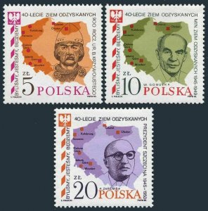 Poland 2673-2675,MNH.Michel 2970-2972. Restoration of the Territories,40,1989.