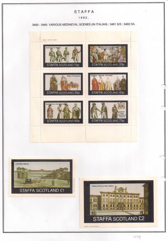 SCOTLAND - STAFFA - 1982 - Mediaeval Scenes #5 - Perf 6v, Souv, D/L Sheets - MLH