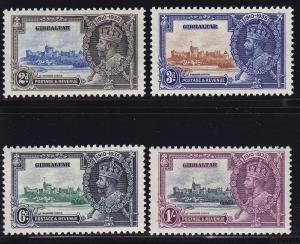 Gibraltar Scott #'s 100 - 103 set VF never hinged OG cv $ 58 ! see pic !