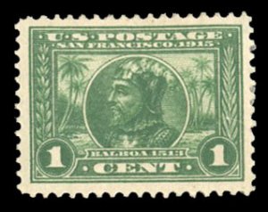 United States, 1910-30 #397 Cat$15, 1913 1c green, hinged