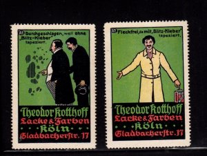 German Advertising Stamps- Theodor Kotthoff Varnishes & Paints, Köln