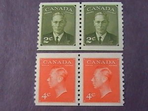 CANADA # 309-310-MINT/HINGED---COMPLETE SET OF COIL PAIRS-1951