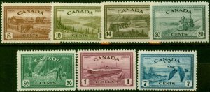 Canada 1946-47 Set of 7 SG401-407 Fine VLMM