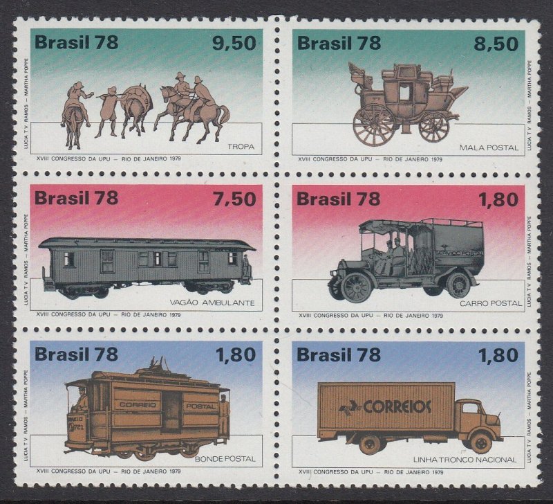 Brazil 1582-7 Mail Transportation mnh 