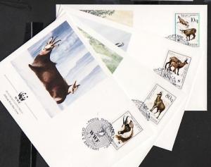 Albania, Scott cat. 2332-2335. World Wildlife Fund issue. 4 First day covers.