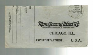 1927  Gold Coast Cover to Montgomery Ward Chicago USA