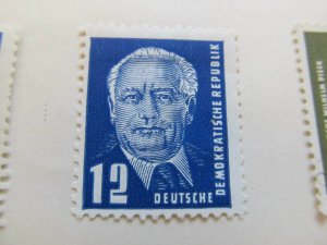 1952-53 DDR Germany Democratic Republic Wmk DDR 12pf Fine mh* Stamp A11P6F24-