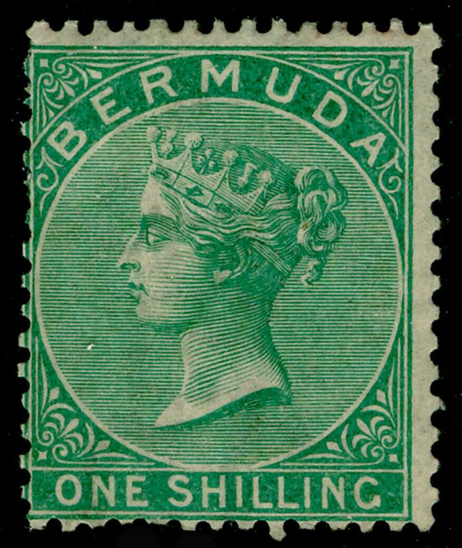 BERMUDA SG8, 1s green WMK CC, M MINT. Cat £350.