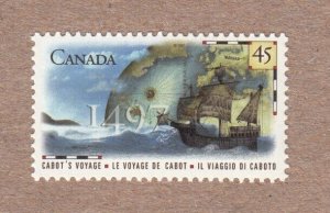 CABOT'S SHIP * JOHN CABOT MATTHEW * MAP, GLOBE = Canada 1997 #1649 MNH Stamp