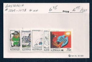 AUSTRALIA Sc#1069/1073 Mint Never Hinged Complete Set