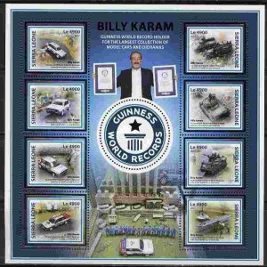 Sierra Leone - 2017 Billy Karam Porsche Cars 8 Stamp Sheet Scott #4247 SRL17519a