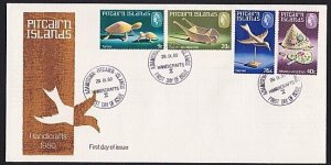 PITCAIRN IS 1980 Handicrafts set FDC.......................................B2348