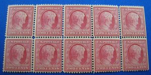 UNITED STATES -1909 - SCOTT # 367 - BLOCK OF 10   MNH   (u13)