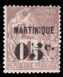 MOMEN: FRENCH COLONIES MARTINIQUE SC #11 1888 MINT OG LH SIGNED LOT #66027