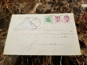 1902 Orange River Colony Censored Cover to Dresden germany E B Rosslien