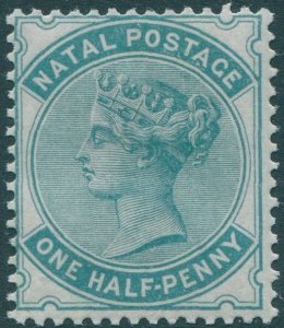 Natal 1874 SG96 ½c blue-green QV wmk cc MLH