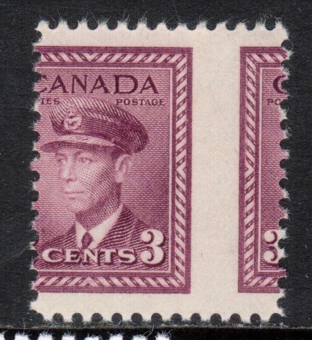 Canada #252 Very Fine Never Hinged Dramatic Misperf Variety