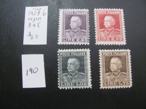 ITALY 1927 MNH SC 193-196 SET   VF $45 (190)