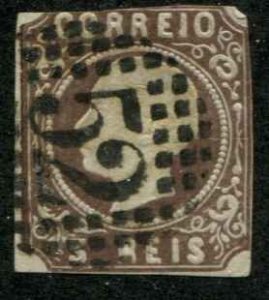 Portugal SC# 12 King Luiz 25r type 1 imperf Used SCV $10.00