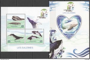 2017 Whales Marine Life Fauna Protection Animals 1+1 ** Ja397