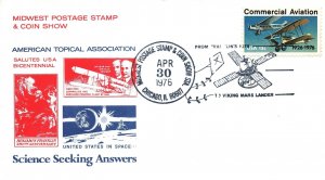 AMERICAN TOPICAL ASSOCIATION SALUTES USA BICENTENNIAL CACHET MIDWEST SHOW 1976