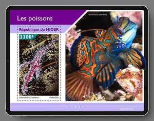 Niger - 2021 Ornate Ghost Pipefish - Stamp Souvenir Sheet - NIG210112b