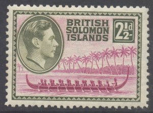 BSI Solomon Islands Scott 71 - SG64, 1939 George VI 2.1/2d MH*