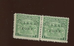 Canal Zone 9 Spaced 'A L' in 'CANAL' Var. Mint Pair of 2 Stamps (Bx 3324)