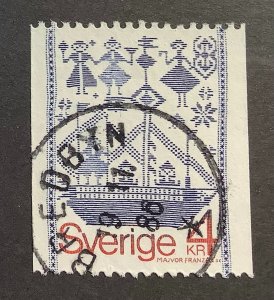 Sweden 1979 Scott 1276 used - 4 kr,   Folk art, Textile Wall Hanging