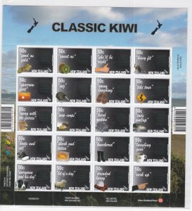 New Zealand # 2144, Classic Kiwi Slang, Full Sheet, Mint NH, 1/2 Cat.