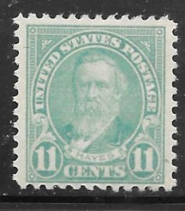 USA 563: 11c Hayes, MH, F-VF
