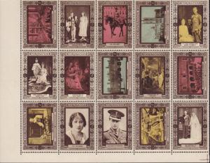 Great Britain 1937 45 Coronation Labels out of a Set of 60 Gummed Labels VF/NH