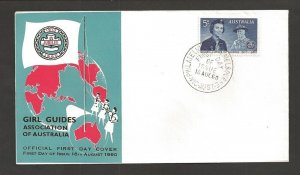 1960 Australia Scout Girl Guide Jubilee Official FDC