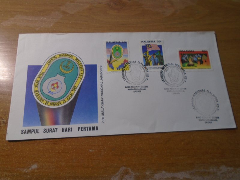 Malaysia  #  395-97   Scouting   FDC