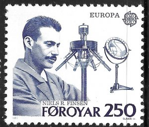 Faroe Islands #95 250o Europa - Niels R Finsen ~ MNH