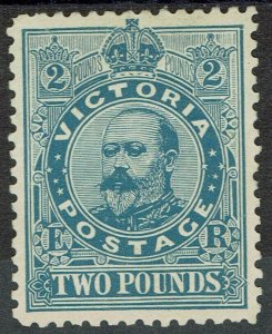 VICTORIA 1905 KEVII 2 POUNDS WMK CROWN/A PERF 11