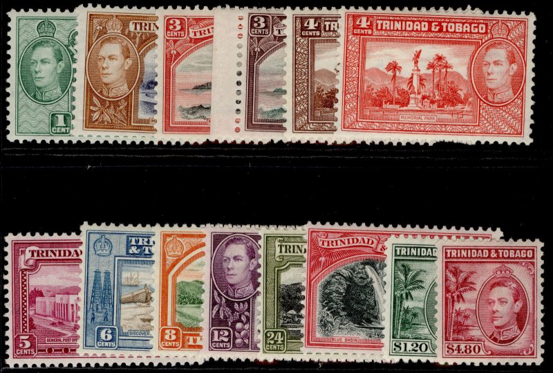 TRINIDAD & TOBAGO GVI SG246-256, complete set, M MINT. Cat £110.