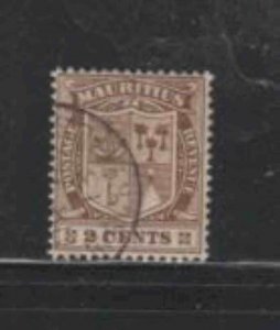 MAURITIUS #138 1910 2c COAT OF ARMS F-VF USED a