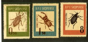 ALBANIA 660-62 (MISSING 663) MH SCV $10.25 BIN $4.25 INSECTS