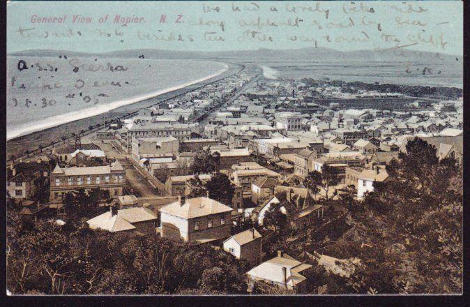 NEW ZEALAND 1905 postcard NZ MARINE PO / RMS SIERRA cds in blue.............5251 