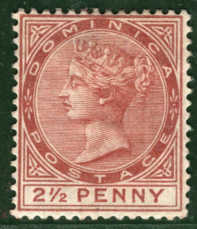 DOMINICA QV Stamp SG.6 2½d Red-brown Wmk CC (1879) Mint MM Cat £250 GRBLUE80