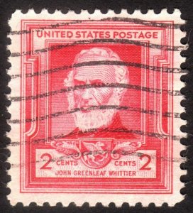 1940, US 2c, John Greenleaf Whittier, Used, Sc 865