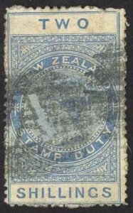 New Zealand Sc# AR1 Used 1882 2sh blue Queen Victoria 