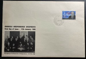 1966 Salisbury Southern Rhodesia First Day Cover FDC Independence Overprints