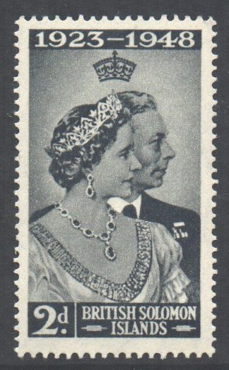 BSI Solomon Islands Scott 82 - SG75, 1949 Silver Wedding 2d MNH**