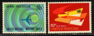 United Nations #C13, C14 ~ Single Issues ~ Mint, NH  (1968-69)