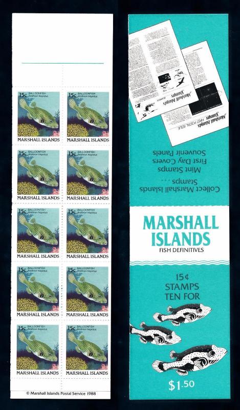 [49737] Marshall Islands 1988 Marine life Fish MNH Booklet